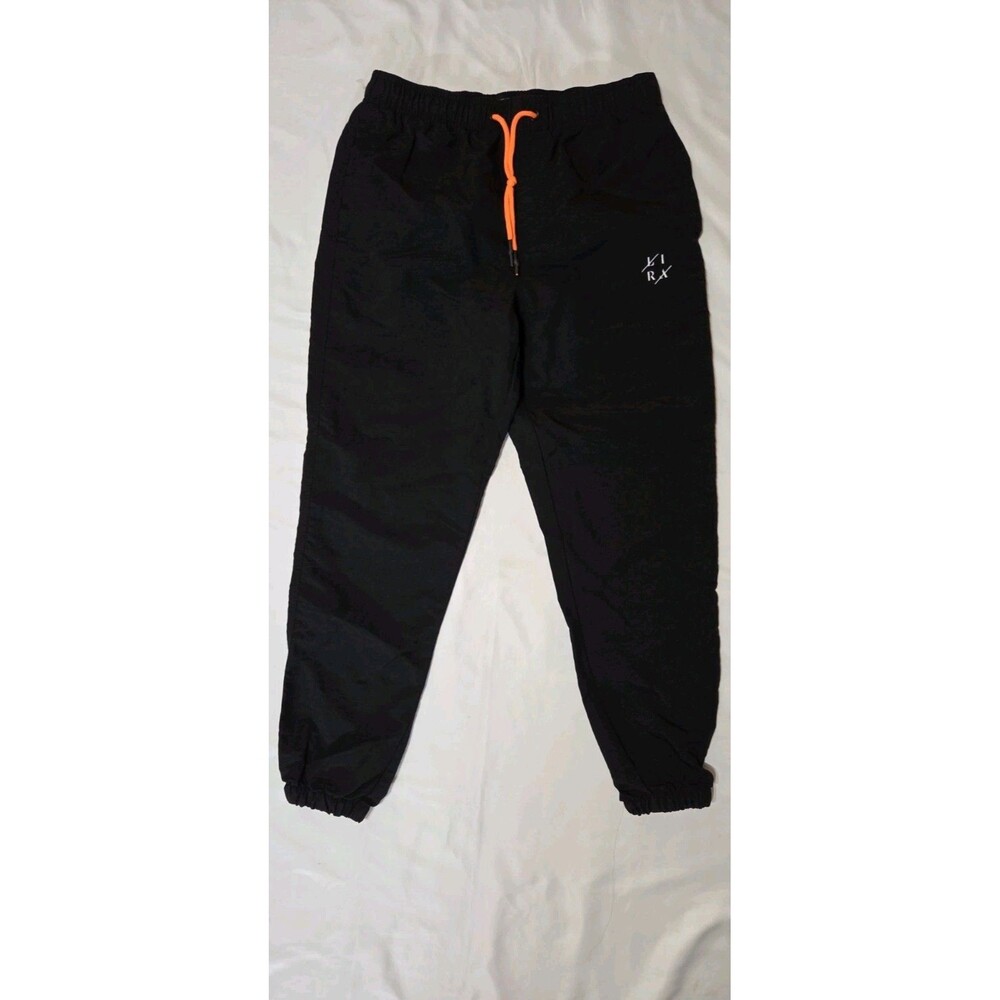 LIRA Men's Black Full Court Nylon Drawstring Jogger Pants Size M
